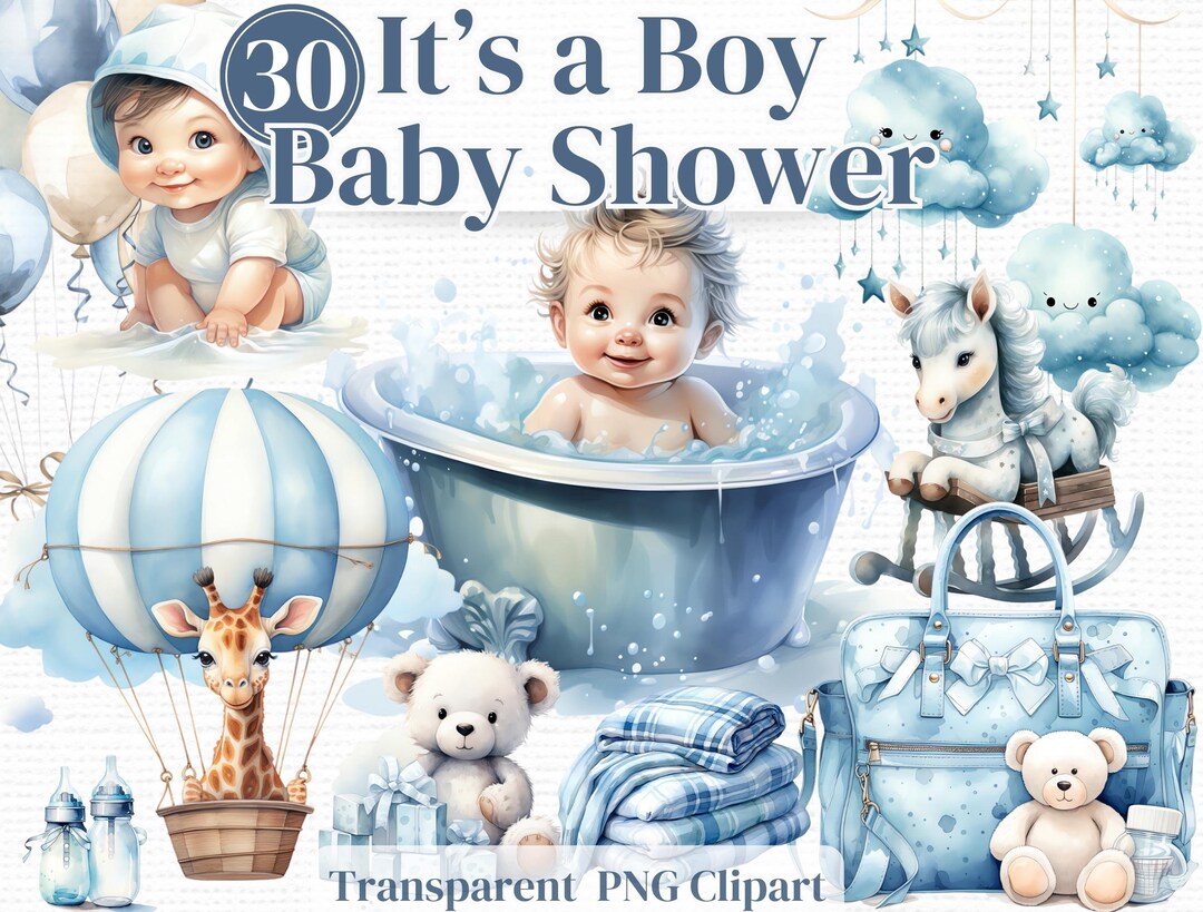 Its a Baby Boy Nursery Png Clipart With Teddy Bears, Boy 1st Birthday ...