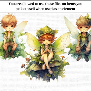 Garden Pixies / Fairy Watercolor Png Clipart Bundle - 24 Individual ...