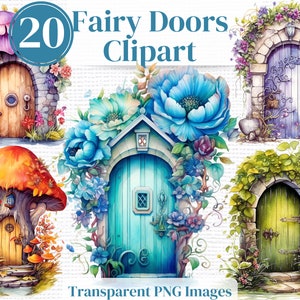 Magic Fairy / Pixie House Door PNG Clipart - Pacchetto pacchetto acquerello, Clipart per uso commerciale - Download istantaneo