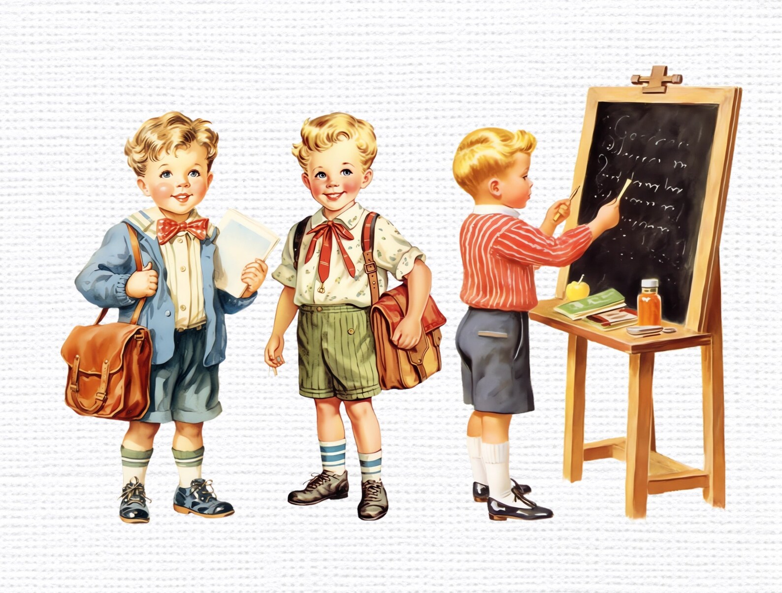 Retro Back to School Png Clipart-watercolor Teacher Educational Bundle ...