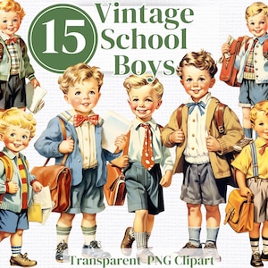 Retro Back to School Png Clipart-Watercolor Teacher Educational Bundle (A)-  Junk Journals Invitations Sublimation etc