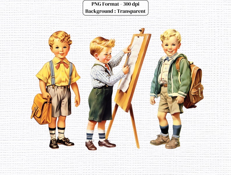 Retro Back to School Png Clipart-watercolor Teacher Educational Bundle ...