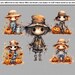 Cute Halloween Scarecrow PNG Clipart - Watercolor Clip Art Bundle ...