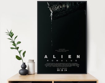 Alien Romulus 2024 affiche de film art film décoration murale de chambre toile affiche sans bordure