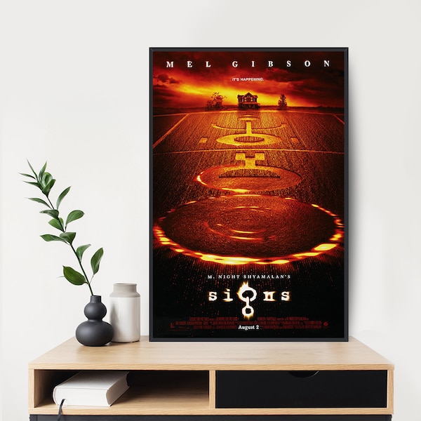 Signs 2002   Movie Poster  Art Movie Wall Room Decor Canvas Borderless Poster