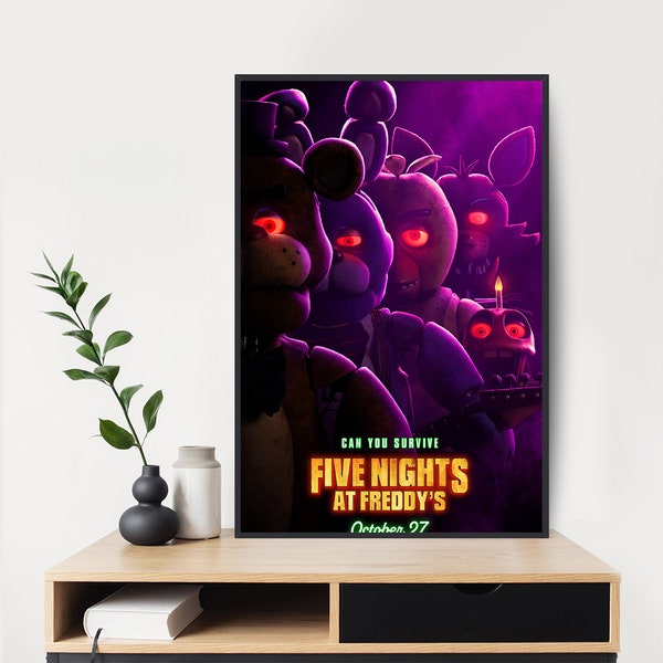 Five Nights at Freddy's  2023  Movie Poster  Art Wall Room Decor Silk Canvas  Printing Poster