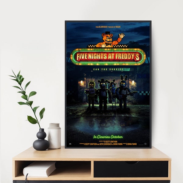Five Nights at Freddy's 2023  Hot Movie Poster Art Wall Room Decor Canvas Poster Christmas Gift