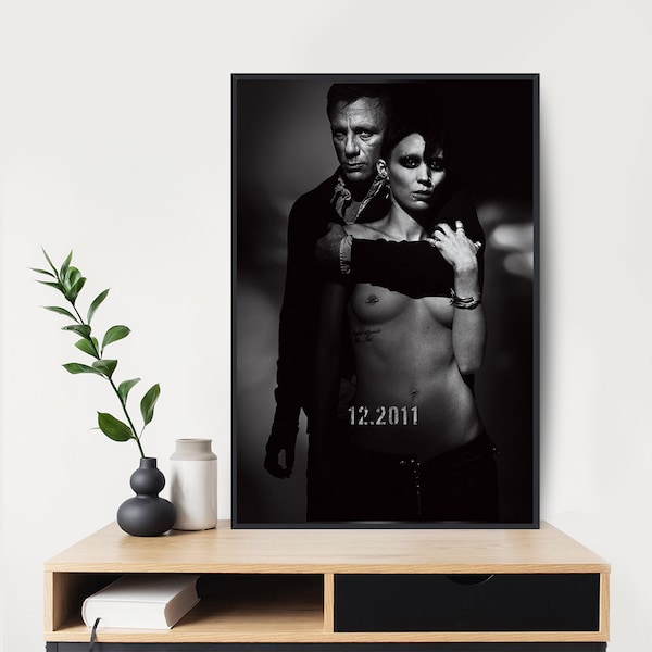 Het meisje met de draak Tattoo filmposter filmposter kunst film muur kamer decor canvas randloze poster