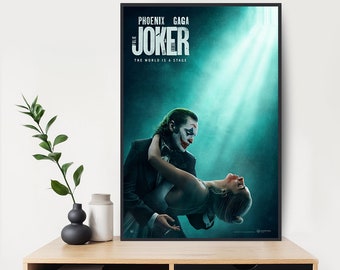 Joker : Folie à Deux 2024 Affiche de film Art pour chambre d'enfants Décoration murale en toile Affiche cadeau