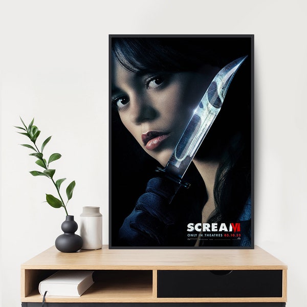 Scream 6 2023 Movie Poster  Art Movie Wall Room Decor Canvas JENNA ORTEGA Poster