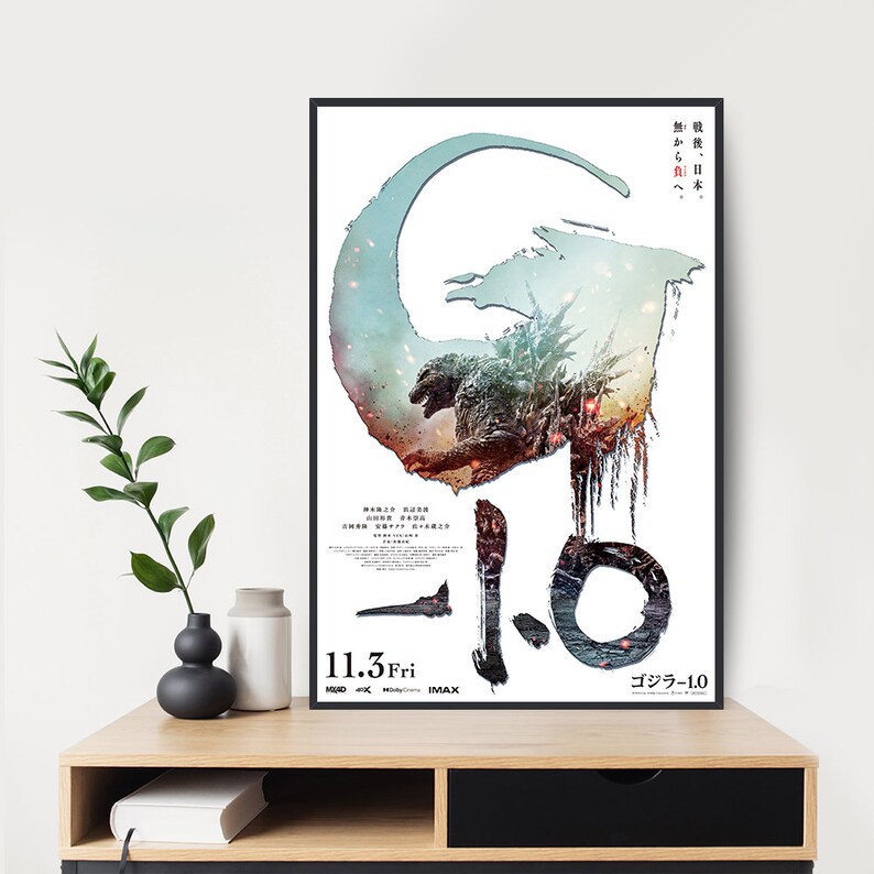 Godzilla Minus One 2024 Movie Poster Art Room Wall Decor Etsy Ireland