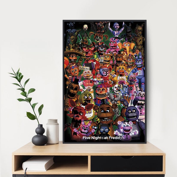 Five Nights At Freddy's Movie Poster Art  Room Wall  Decor Canvas Poster Gift Ultimate Group