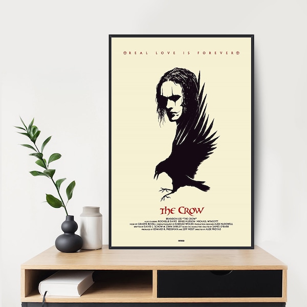 The Crow Movie Poster  Brandon Lee  New Hot Movie Poster Art Room Decor Canvas Poster