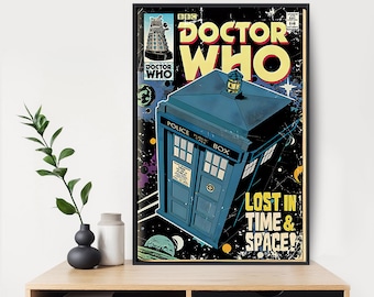 Doctor Who Movie Poster Tardis Comic Film Print Wall Art Print HD Painting Room Decoration Dr. Who Poster