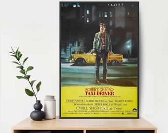 Taxi Driver Movie Poster Room Decor Canvas Poster Gift For Her