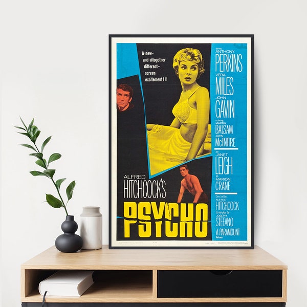 Psycho  Movie Original Promo Poster  Art Room Wall Decor Canvas Poster