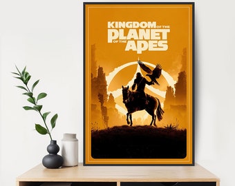 Kingdom of the Planet of the Apes 2024 Movie Poster Art  Room Wall  Decor Canvas Poster Gift