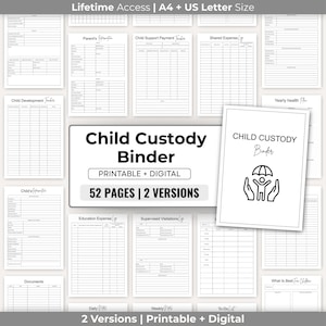 Biuletyn opieki nad dzieckiem, Planer opieki do wydrukowania, Kalendarz współrodzicielstwa, Organizator samotnego rodzica, Śledzenie alimentów na dziecko