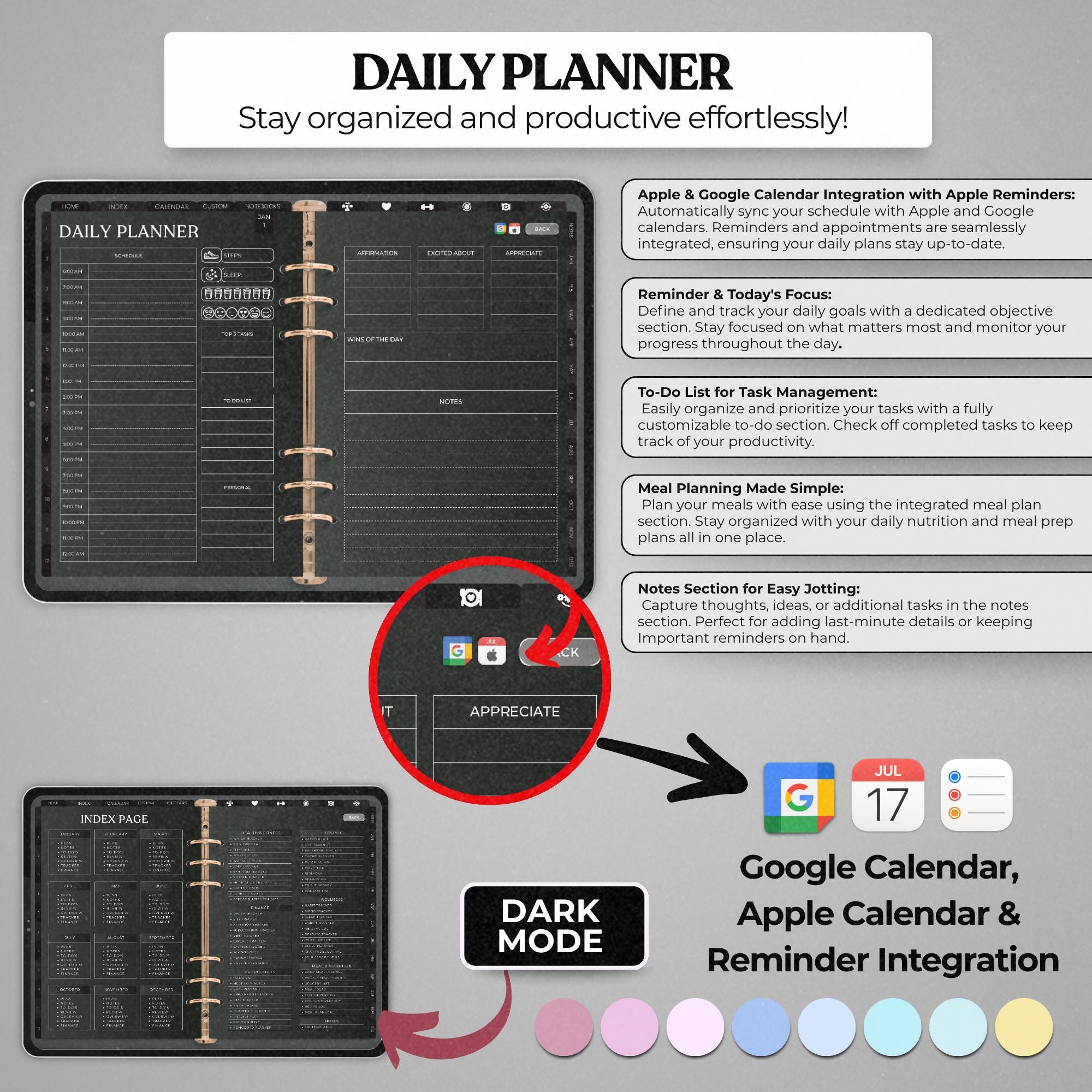 All-in-one Digital Planner 2025, 2026, 2027, Digital Planner, Digital ...