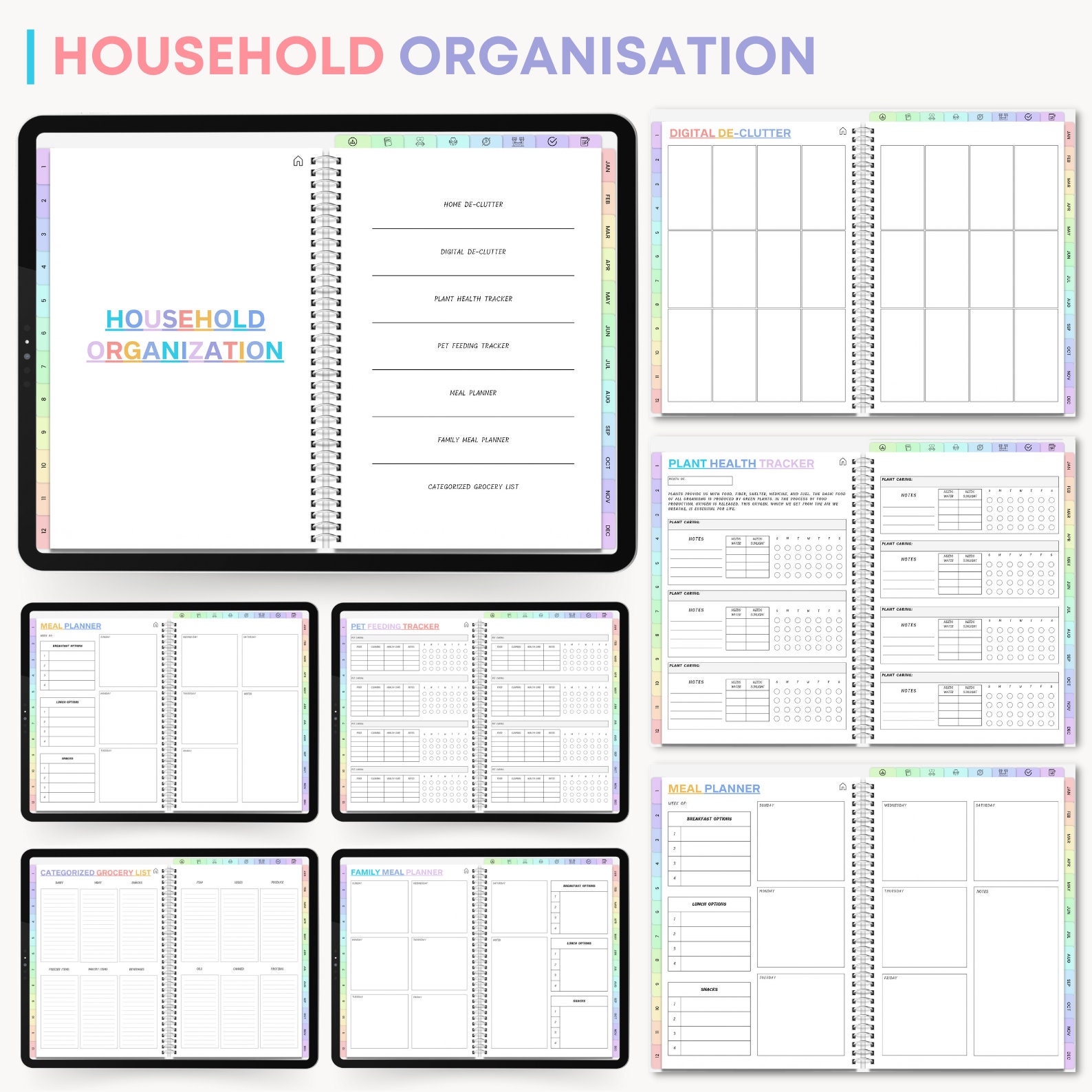 ADHD Digital Planner, Undated Planner, iPad Planner, Adult ADHD Planner ...