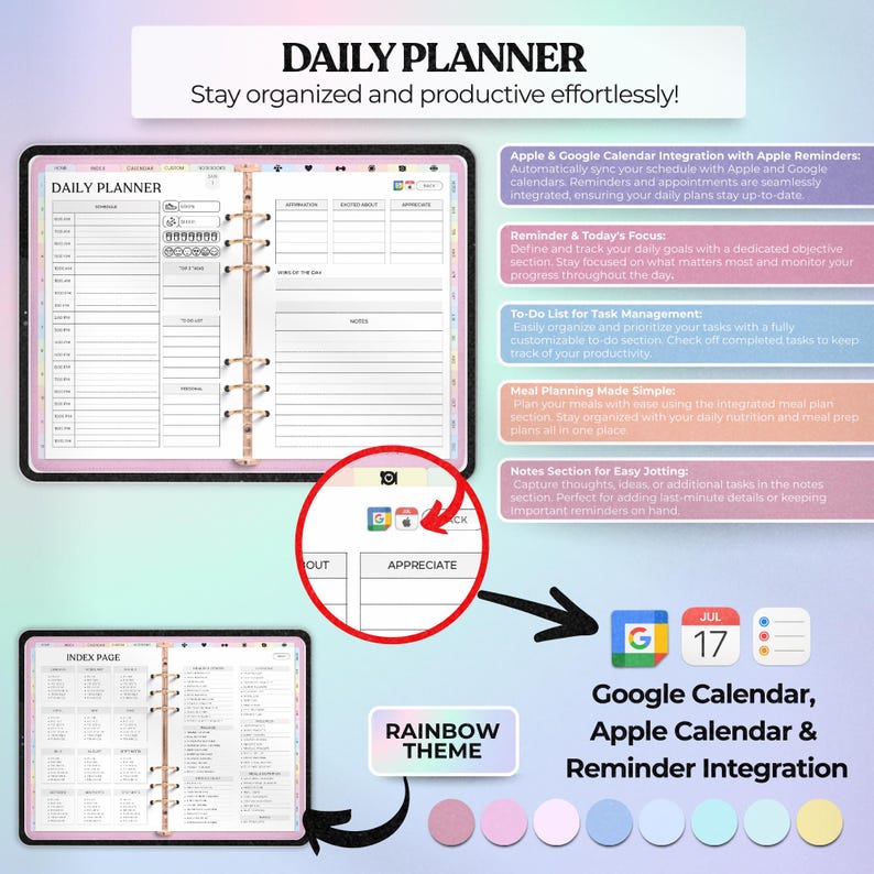 All in One Digital Planner 2025 2026 2027, Digital Planner, Digital ...