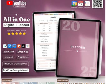 ADHD Digital Planner, GoodNotes Planner, Undated Digital Planner, ADHD Planner, iPad Planner, Adult ADHD Planner, Daily, Weekly Adhd Planner