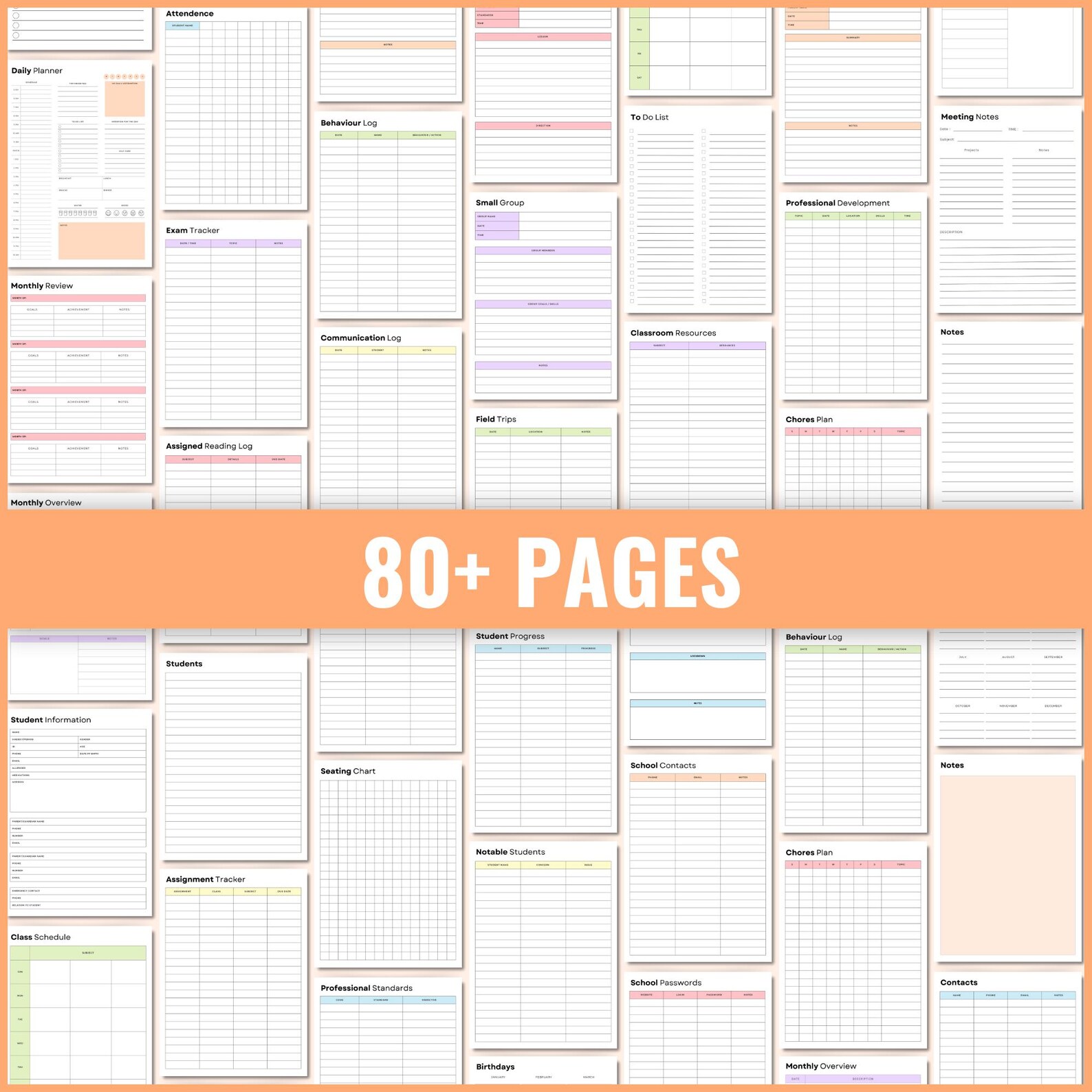Printable Student Planner Bundle, Study Planner Bundle, Academic ...