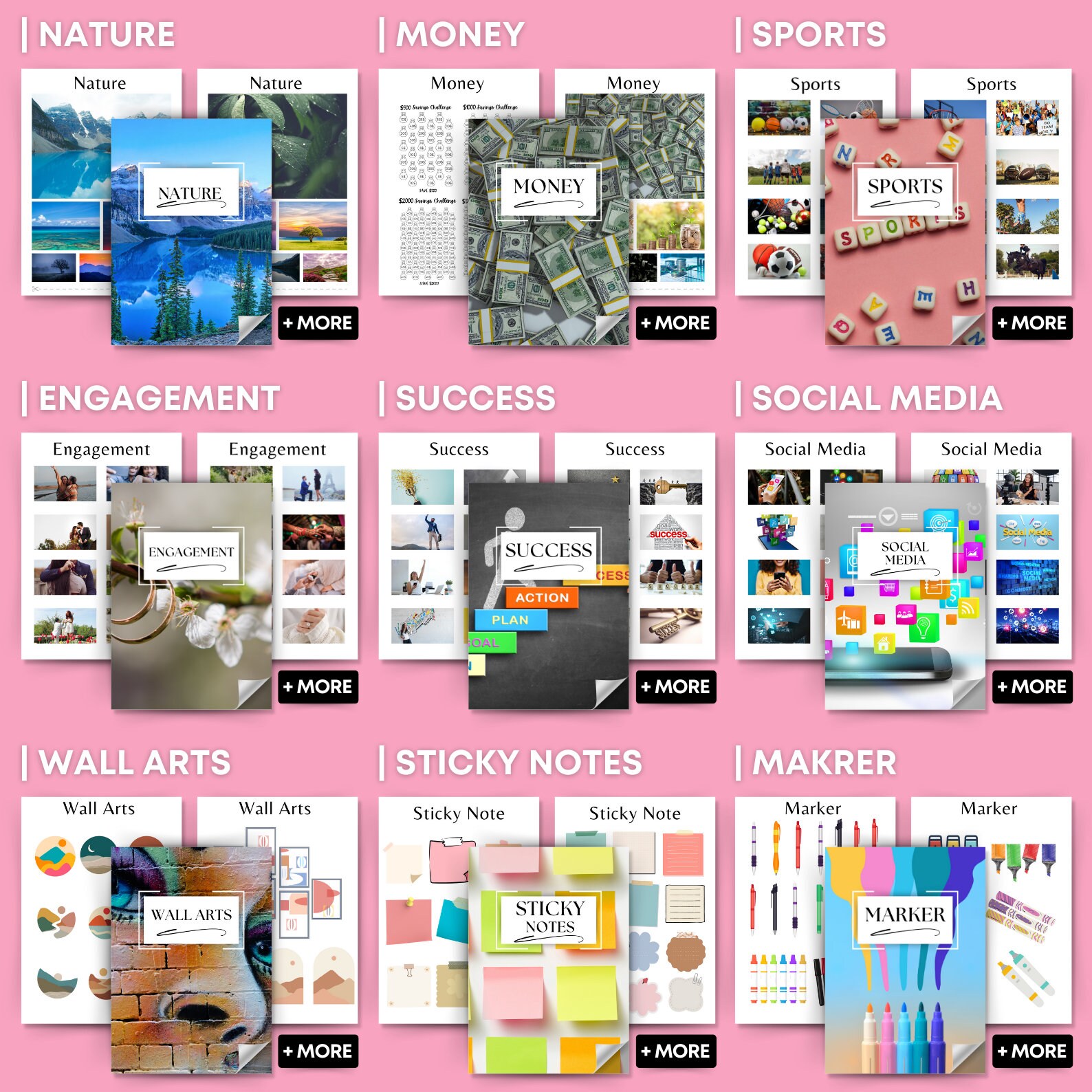 Ultimate Vision Board Kit Bundle 2024 | Vision Board Printable | Law of ...