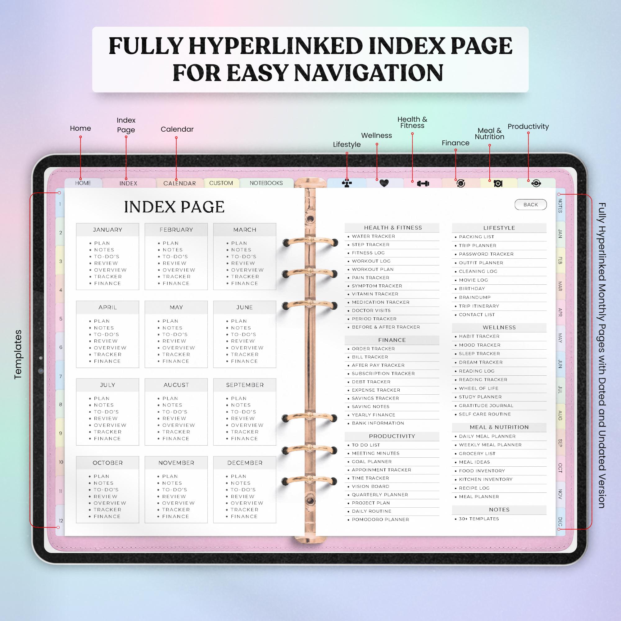 All in One Digital Planner 2025 2026 2027, Digital Planner, Digital ...