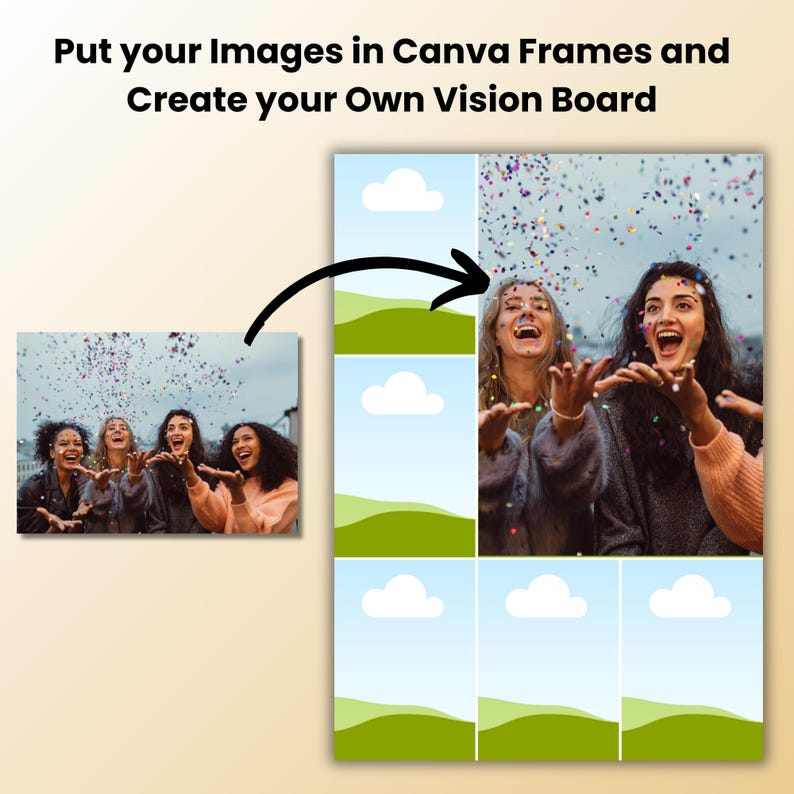 2025 Vision Board Kit Printable | Digital Vision Board With ...