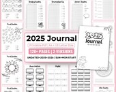 2025 Mega Bullet Journal Bundle: 350+ Printable Pages with Habit Trackers, Planners, Mood Trackers, Self-Care | US Letter Size, A4,A5