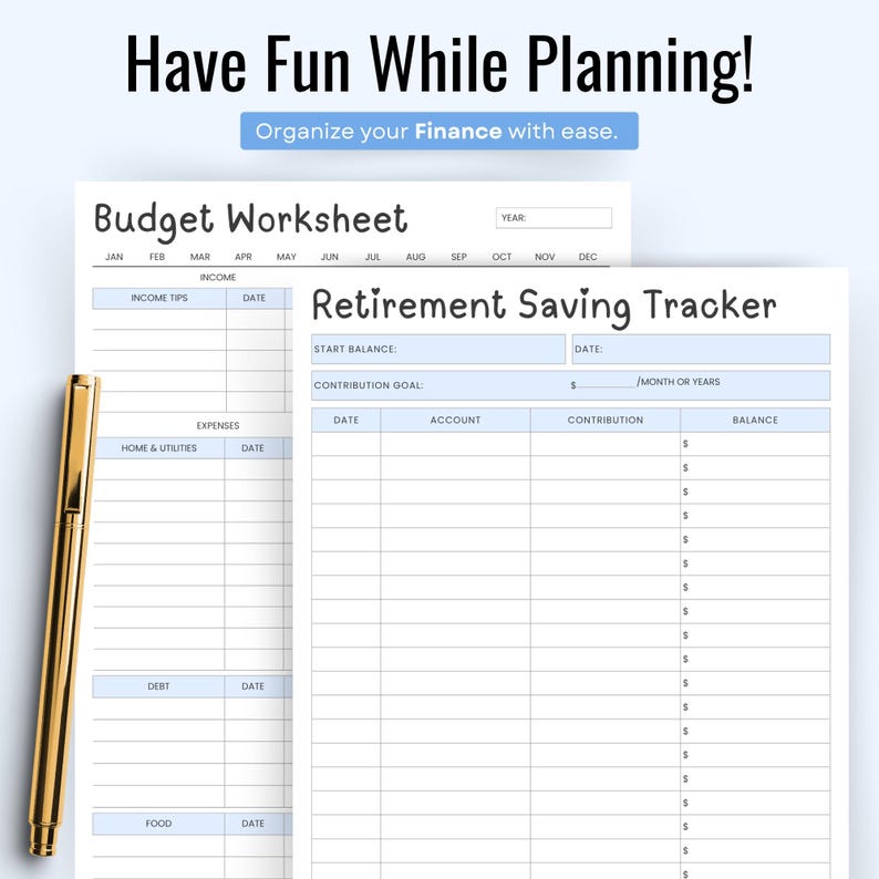 Financial Printable Guide.pdf Printable Finance Planner PDF | 60+ Pages | Budget Binder | A4 + US ...