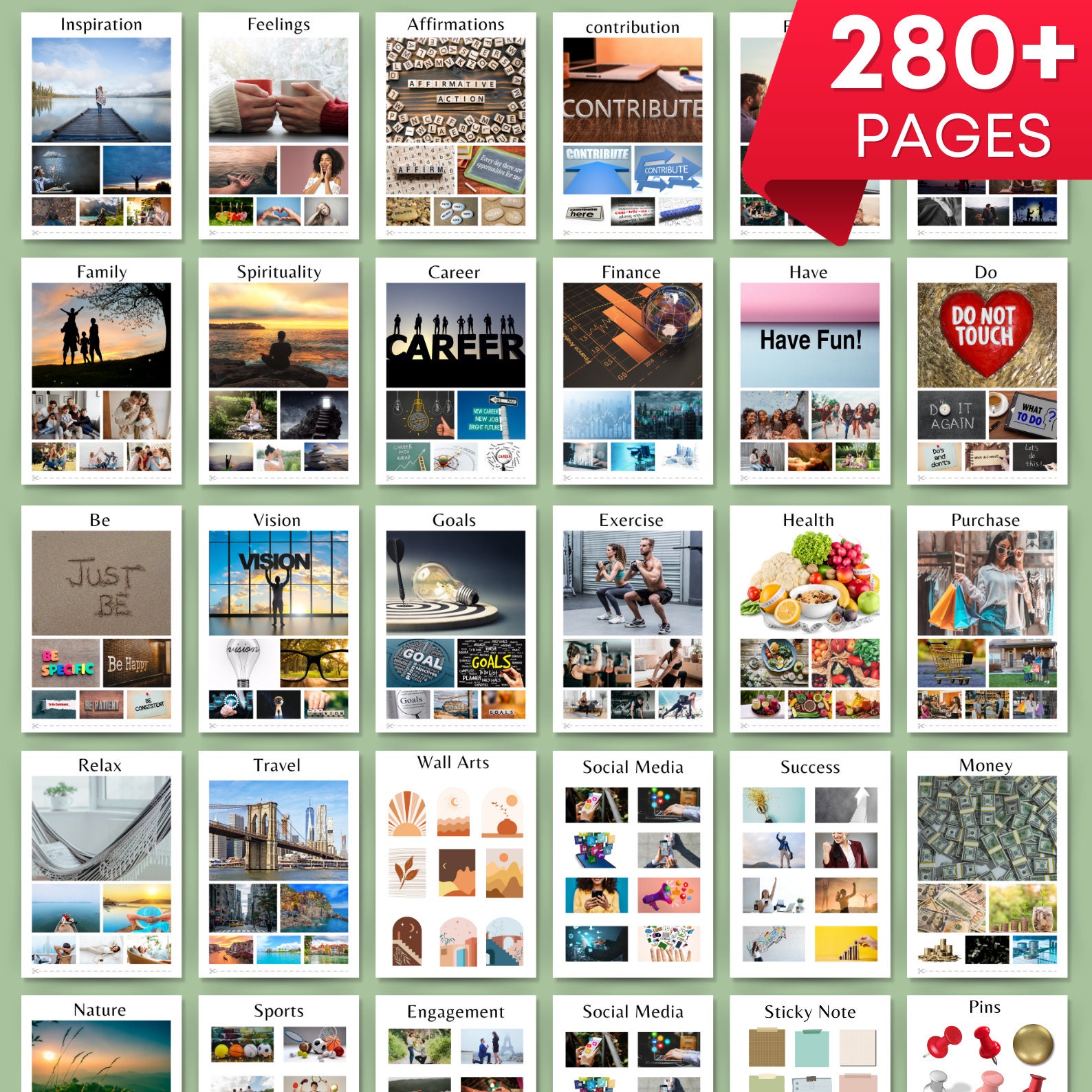 Ultimate Vision Board Kit Bundle 2024 | Vision Board Printable | Law of ...