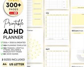 ADHD Planner , PRINTABLE Adult ADHD Journal, daily planner, self care & mental health pages, Adhd productivity planner, Adhd Life Planner