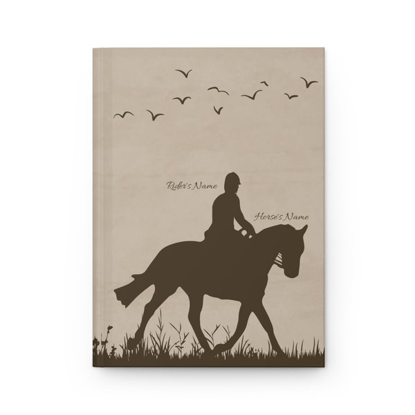 Personalized Horse Hardcover Notebook Horse Lovers Gift Notebook For Her Animal Notepad Horse Person Gift Custom A5 Journal
