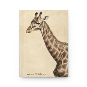 Giraffe Personal Custom Journal Hardcover Notebook A5 Journal Unique Notebook Gift For Giraffe Lovers Giraffe Present Safari Lover Gift