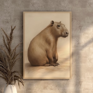 Cute Capybara Printable Nursery Animal Prints Capybara Printable Rodent Print Gift Capybara Home Decor Art Printable Wallart