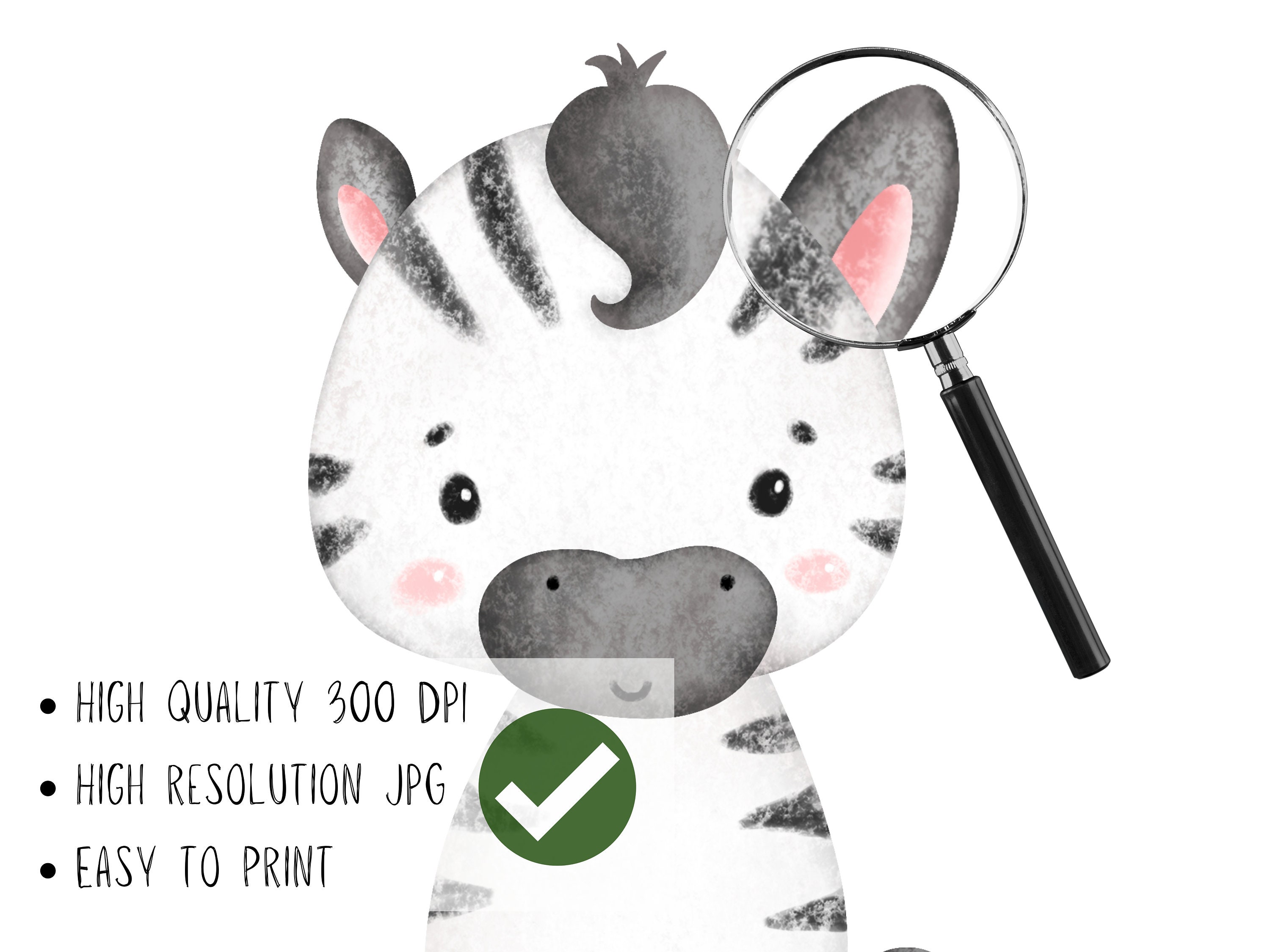 PRINTABLE Set of 3 Baby Animal Prints for Nursery Wall Art, Safari ...