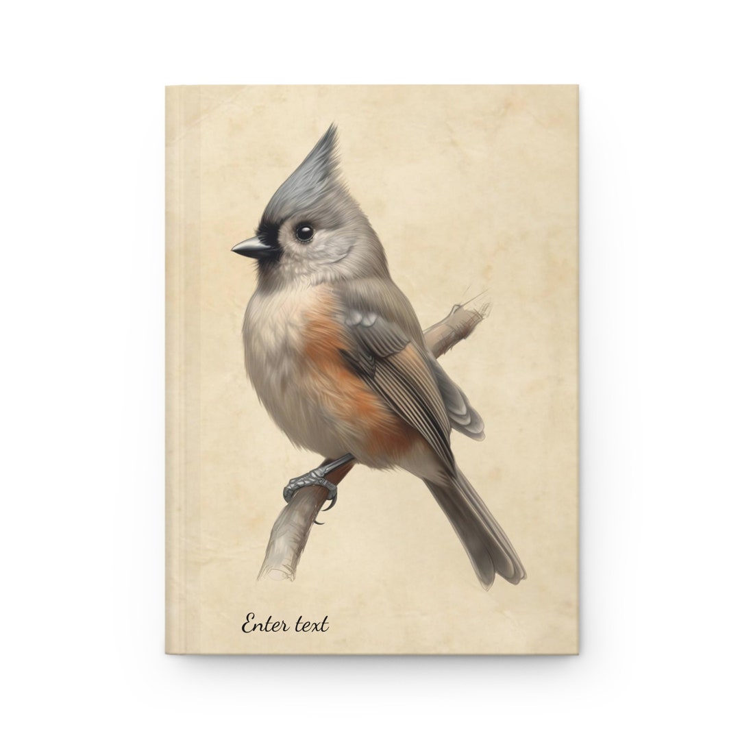 Tufted Notebook Tufted Titmouse Bird Gift Idea Personalized Notebook A5 - Etsy