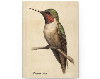 Hummingbird Journal Bird Gift Custom Notebook Gifts Bird Hummingbird