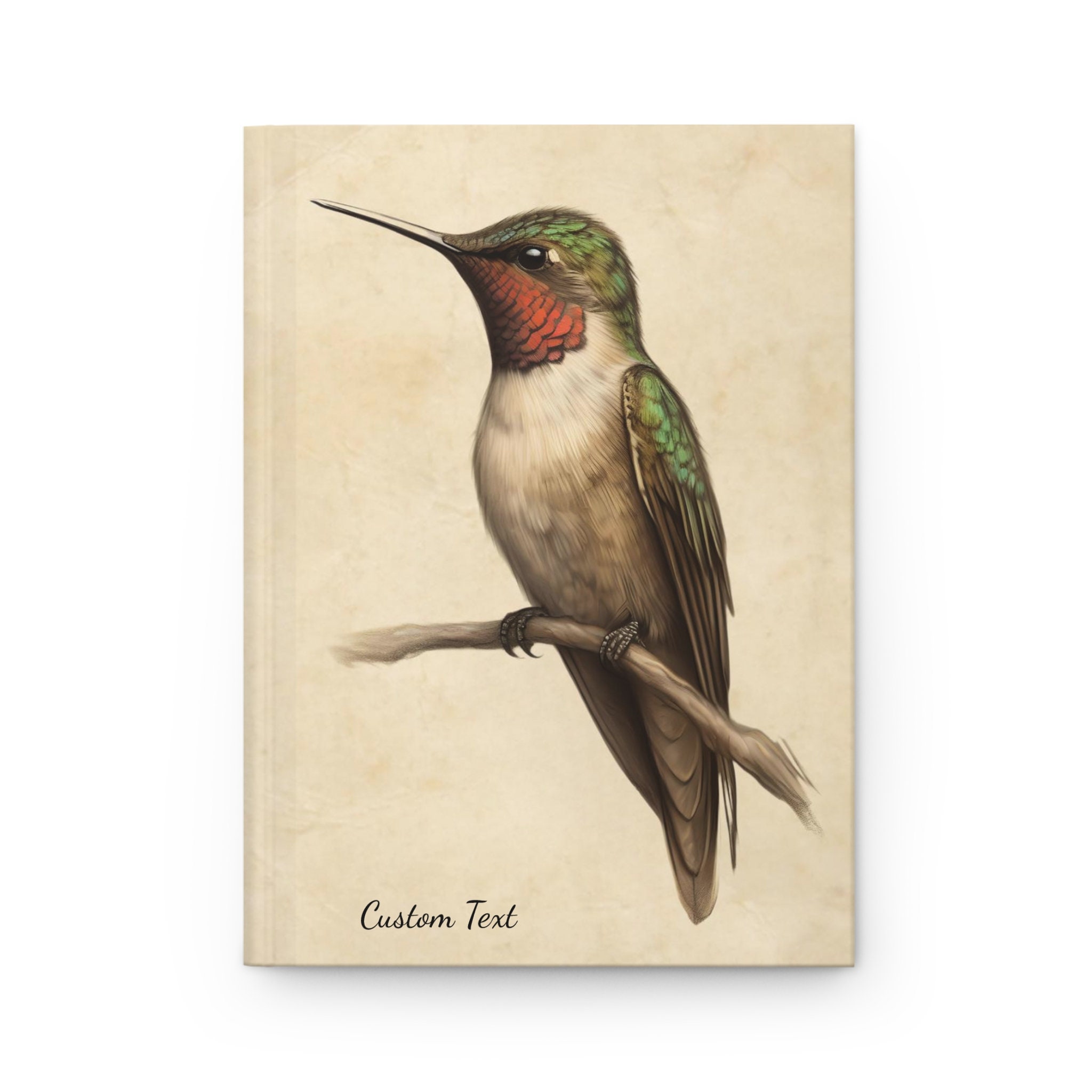 Hummingbird Journal, Hardcover Diary, Spiral Notebook, Original