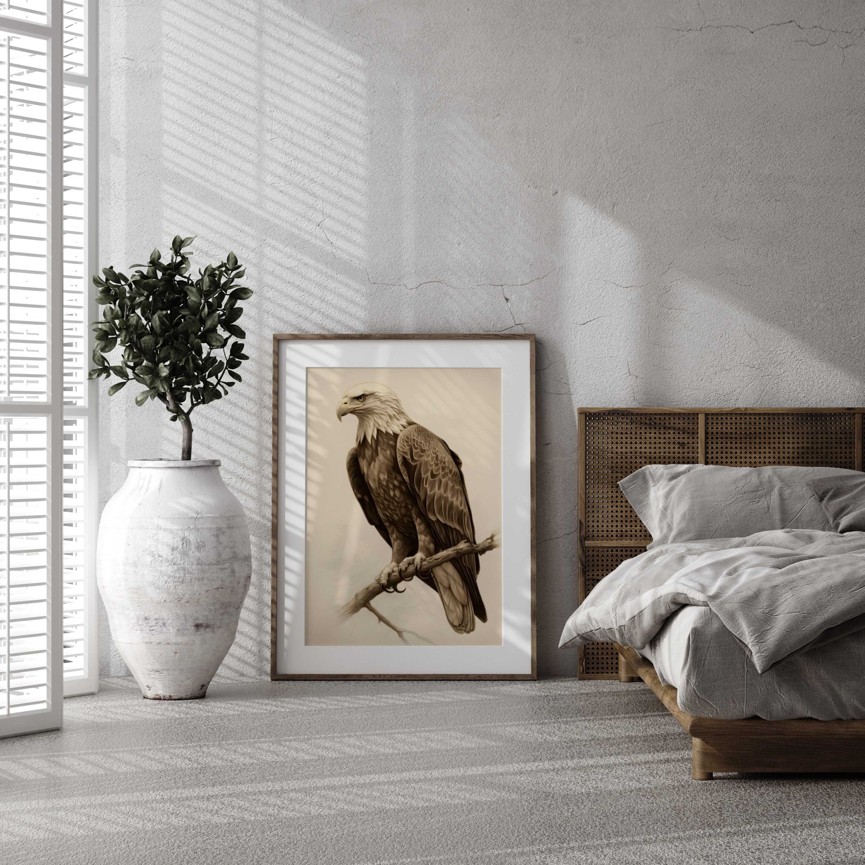 Bald Eagle Digital Art Print Eagle Poster Download Forest Animal Bird ...