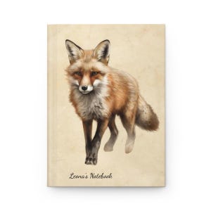 Custom Journals Red Fox Gift National Park Design Fox Scrapbook Animal Journal Wildlife Lover Fox Woodland