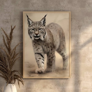 Bob Cat Downloadable Digital Cat Portraits Wild Cat Wallart Lynx Cat Art Lynx Print Nature Inspired Deco Forest Animal Art