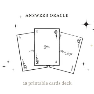 Oracle des réponses en téléchargement - tarot oui/non digital - cartes divinatoires pdf en anglais