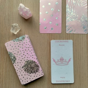 Oracle pour débutant argent et rose, tarot simplifié