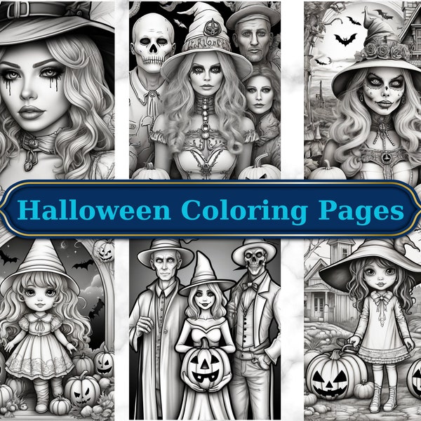 Halloween Fun: Colorful Art Experience for Kids with Scary Coloring Pages