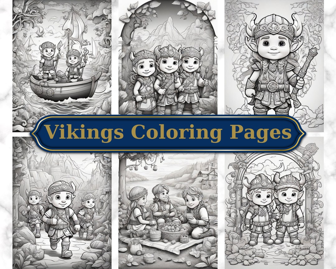 Norse Adventures: Printable Viking Themed Coloring Pages for Creative ...