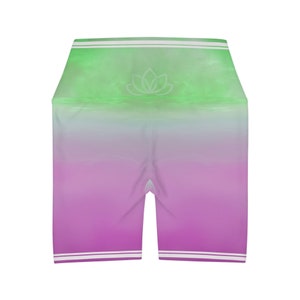 Yoga Shorts mit hoher Taille AOP Bild 3