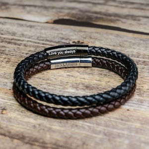 Mens personalised leather best sale bracelets australia